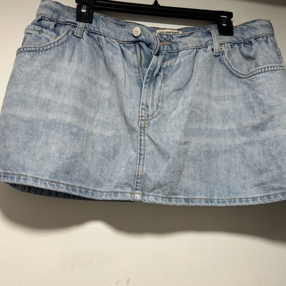 Light Wash Demi Denim Mini Skort Women - Picture 6 of 11